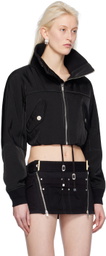 Dion Lee Black Crop Bomber Jacket