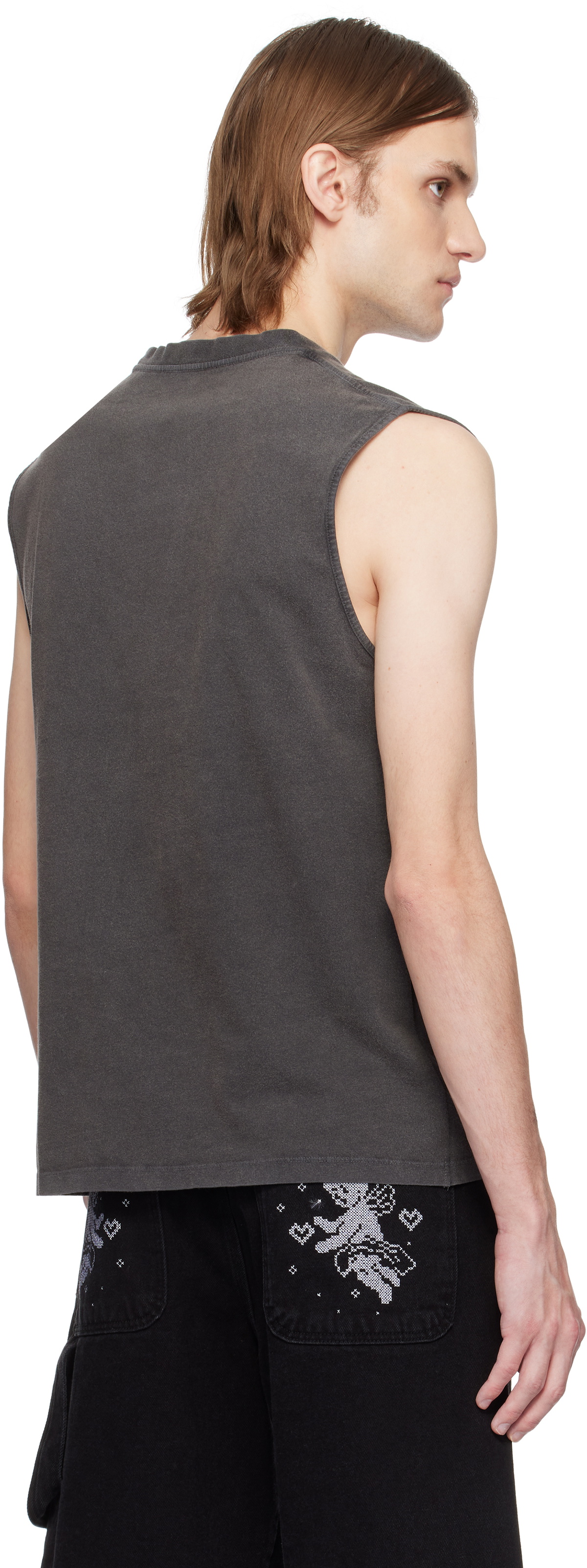 Carne Bollente SSENSE Exclusive Black Benefits With Friends Tank Top