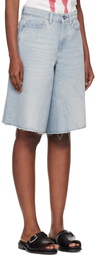 OUR LEGACY Blue Midi Denim Shorts