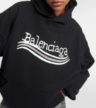 Balenciaga Printed cotton jersey hoodie