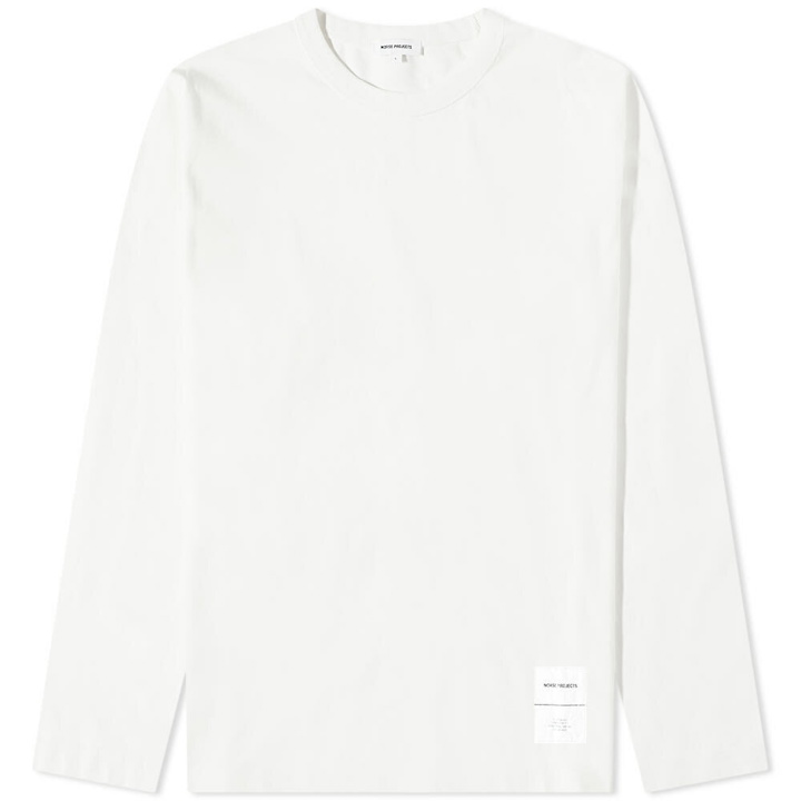 Photo: Norse Projects Men's Long Sleeve Holger Tab Series T-Shirt in White