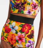 Dolce&Gabbana Floral silk-blend shorts