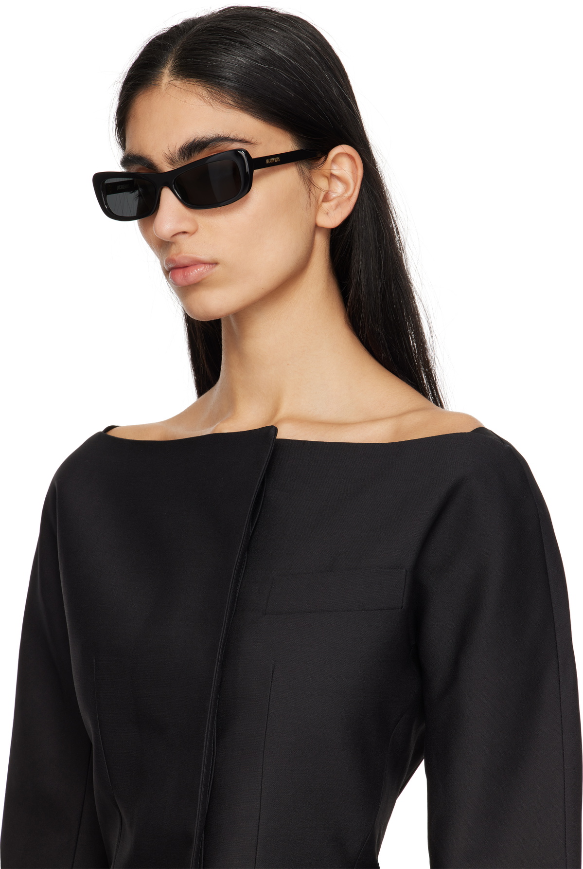 JACQUEMUS Black La Casa 'The Capri' Sunglasses
