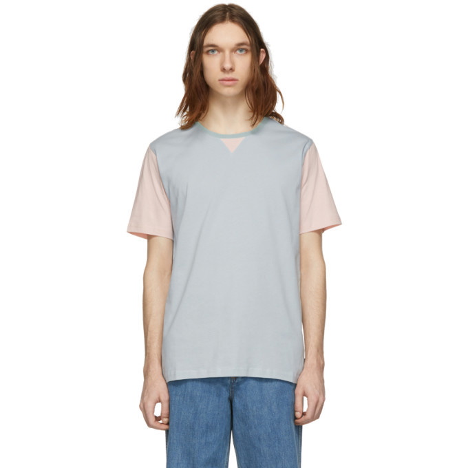 Photo: PS by Paul Smith Blue and Pink Organic T-Shirt