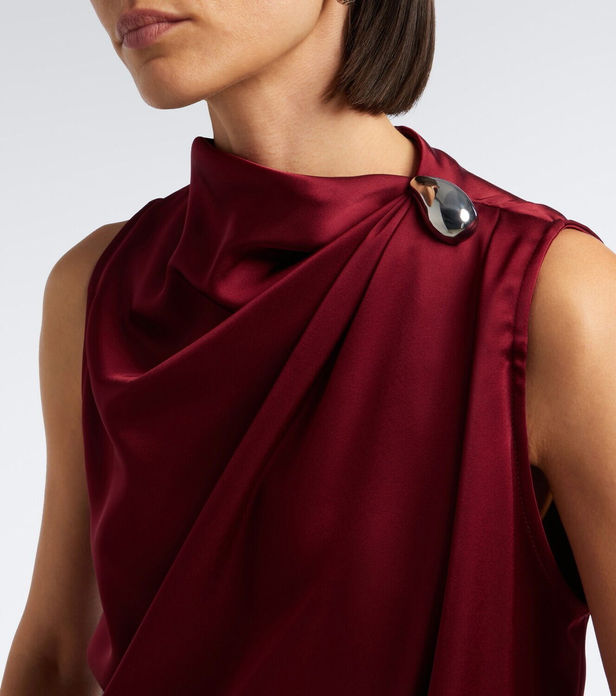 Altuzarra Alden draped satin top