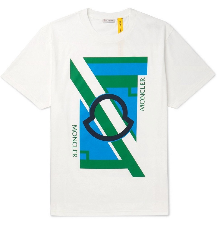 Photo: Moncler Genius - 5 Moncler Craig Green Logo-Print Cotton-Jersey T-Shirt - Men - White