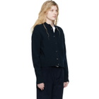 Róhe Navy Short Boiled Cardigan