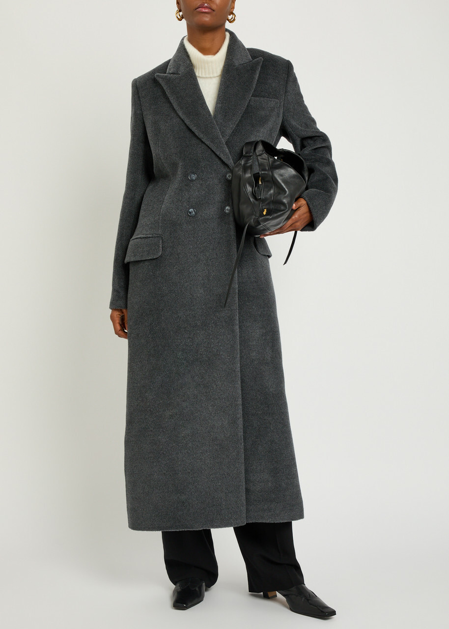 Tove Gilda Double-breasted Wool Coat Grey