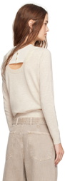 3.1 Phillip Lim Beige Double Layer Back Keyhole Sweater