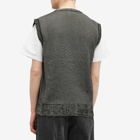 Aries Men's Glitch Temple Knit Vest in Grey