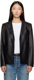Loulou de Saison Black Aldo Leather Jacket