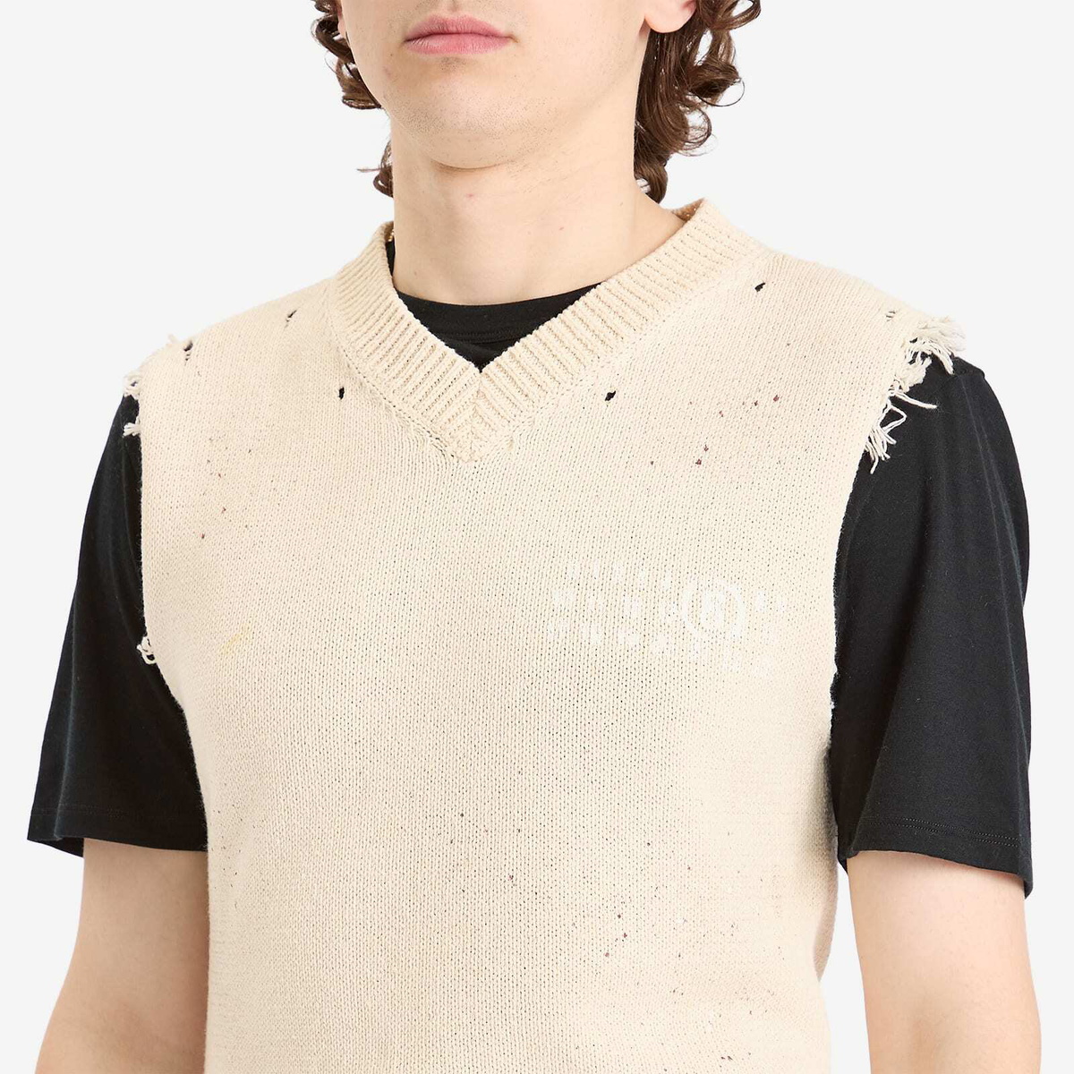 MM6 Maison Margiela Men's Gilet in Cream