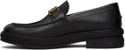 Versace Black Greca Leather Loafers