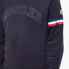 Moncler Men's Tricolor Tape Crew Sweat in Navy