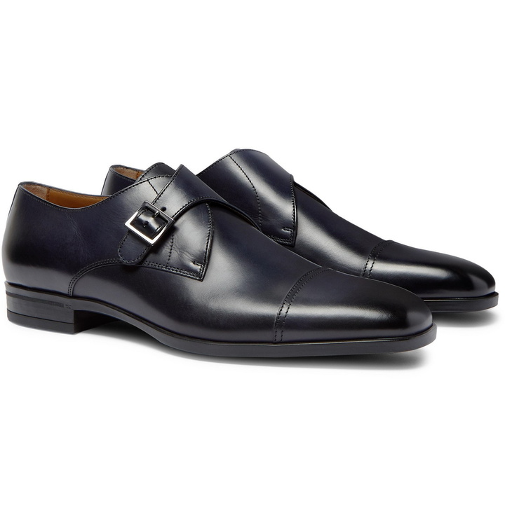 Photo: Hugo Boss - Leather Monk-Strap Shoes - Blue