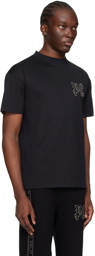 Palm Angels Black Monogram Stud T-Shirt