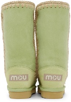 Mou SSENSE Exclusive Kids Green Boots