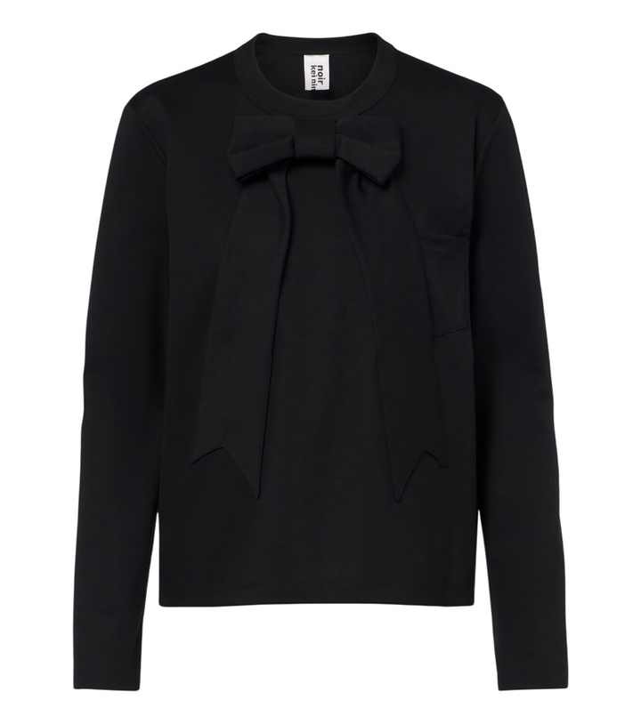 Photo: Noir Kei Ninomiya Bow-detail cotton jersey top