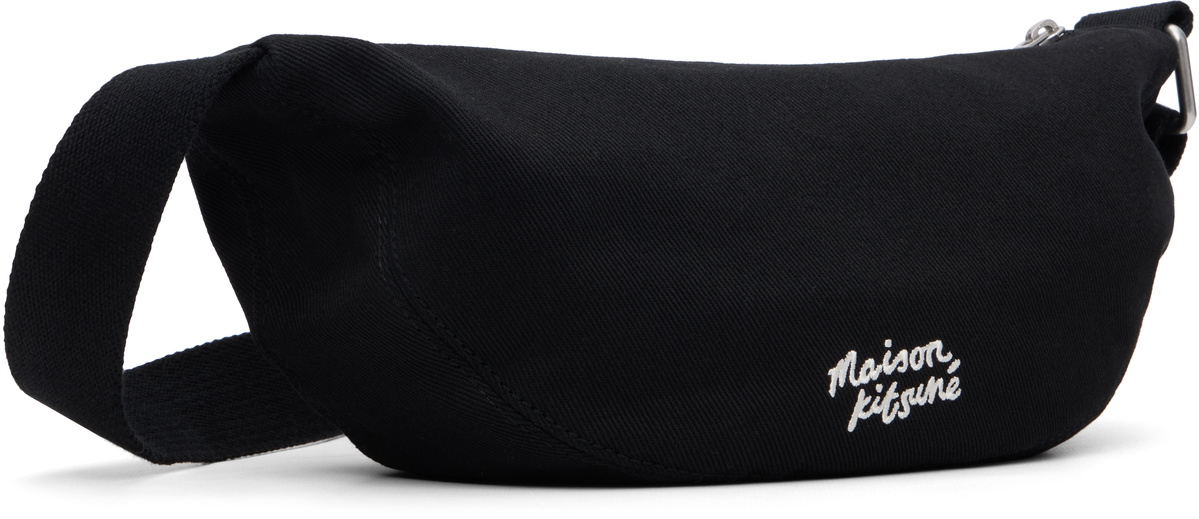 Maison Kitsuné Black Double Fox Head Pouch