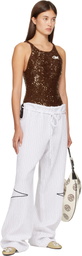 Tory Burch SSENSE Exclusive White Cotton Baggy Trousers