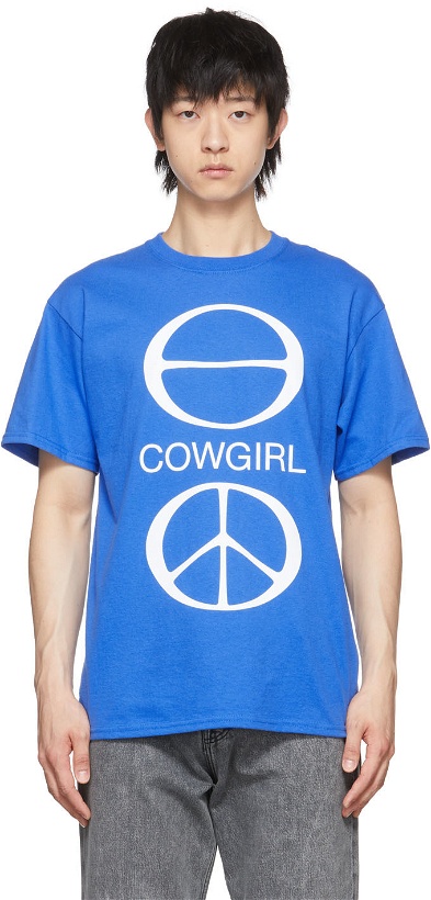 Photo: Cowgirl Blue 1962 SSENSE Exclusive Blue Peace Treaty T-Shirt