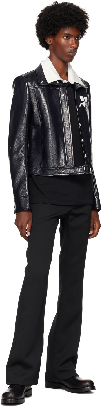 Courrèges Black Contrasting Polo
