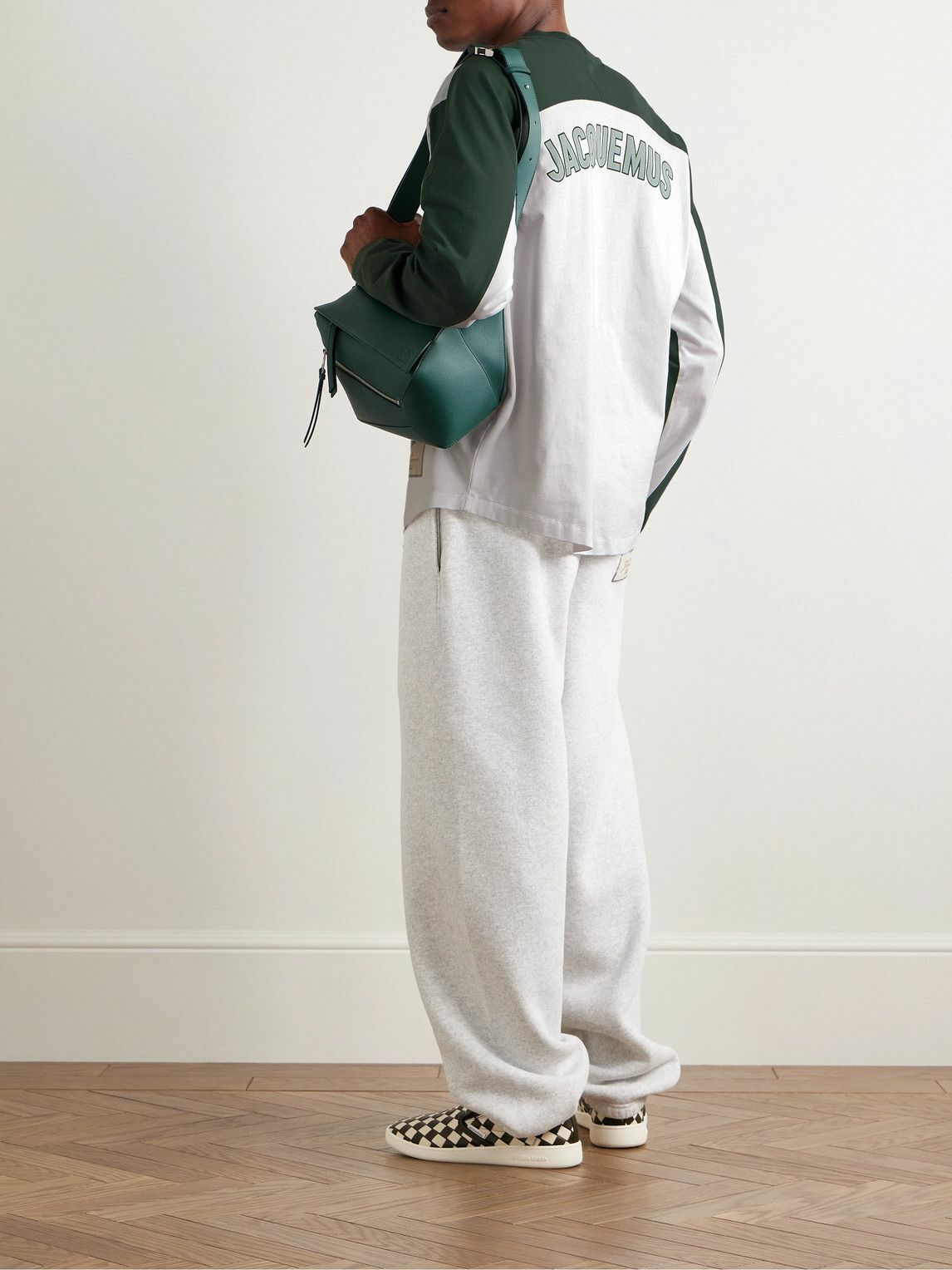 Jacquemus - Appliquéd Logo-Print Cotton-Jersey T-Shirt