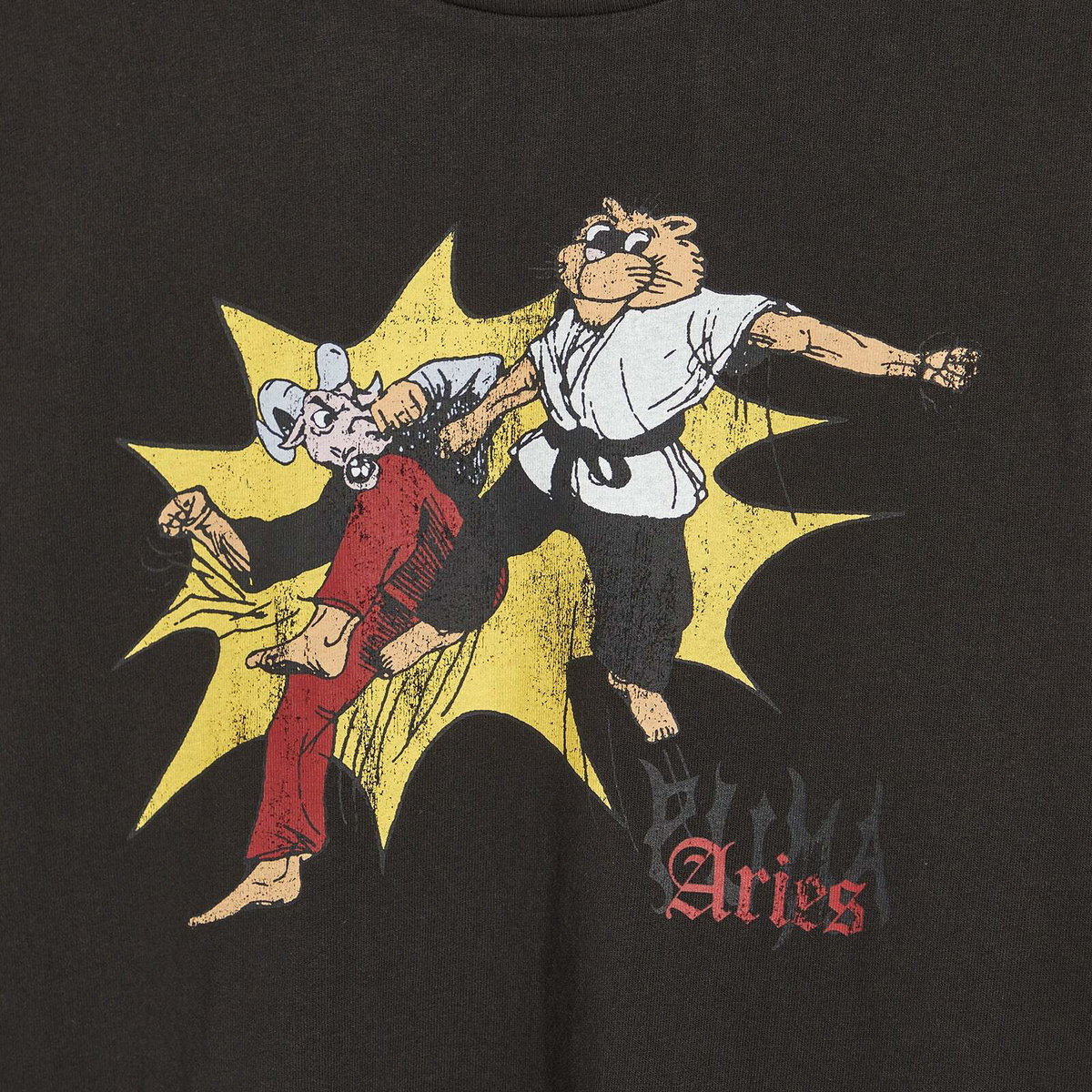Puma x Aries Graphic T-Shirt in Puma Black