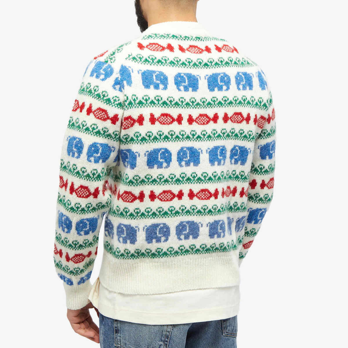 Howlin by Morrison Men's Howlin' Party In The Front Whale Knit in White