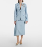 Erdem Embellished virgin wool crêpe blazer