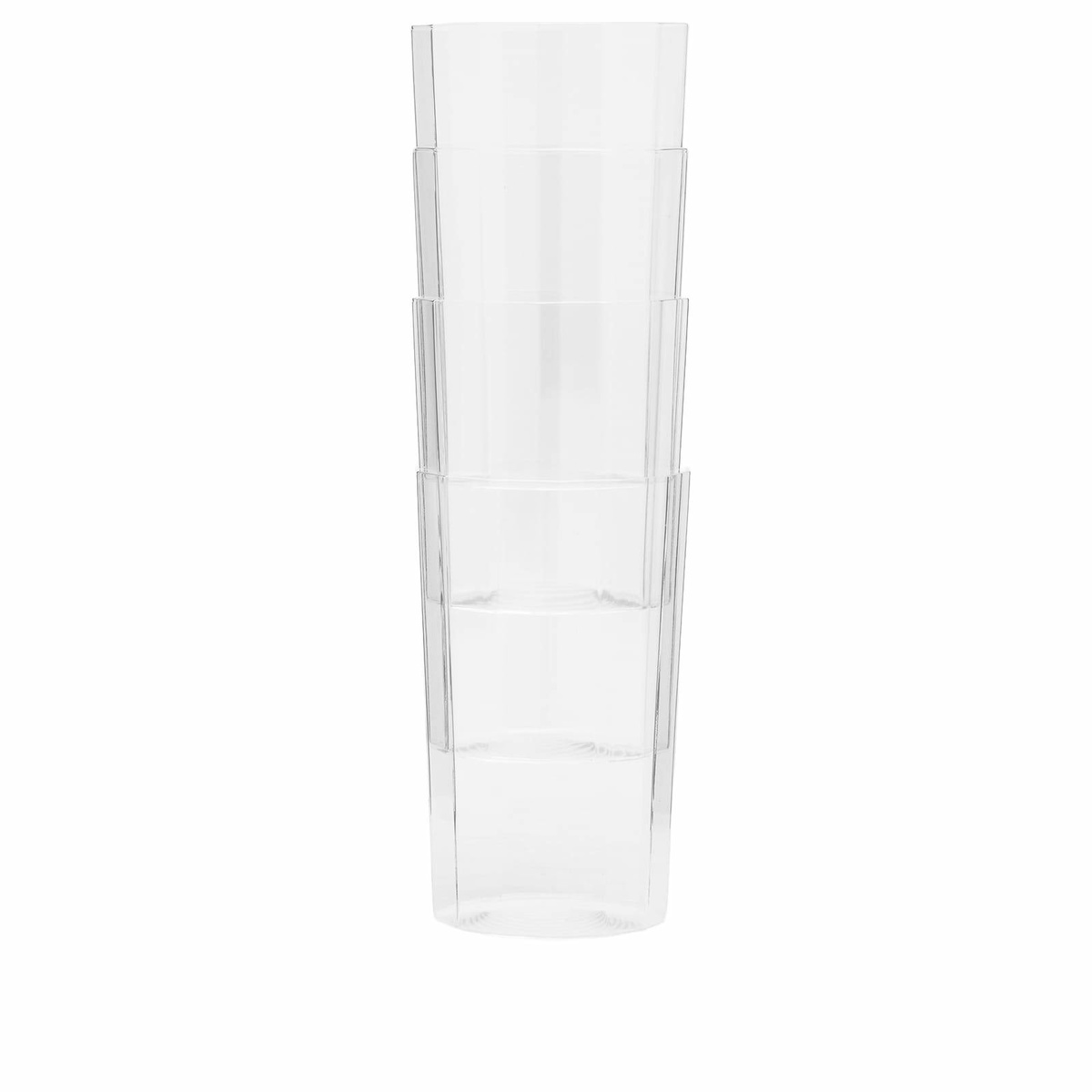 HAY Angle Glass Medium - Set of 4 in Clear 