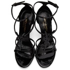 Saint Laurent Black Cassandra 100 Heeled Sandals