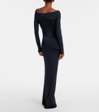 Victoria Beckham Gathered jersey maxi dress