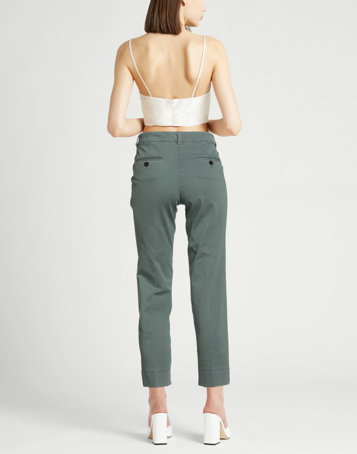 Peserico Icon 4718 Womens Pants in Sage green