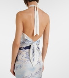 Ferragamo Self-tie silk top