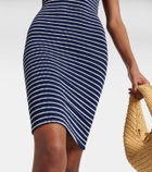 Hunza G Grace striped jersey minidress