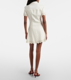 Self-Portrait Broderie anglaise denim minidress