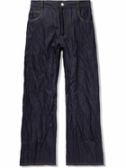 Bottega Veneta - Wide-Leg Crinkled Jeans - Blue