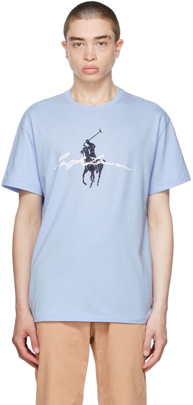 haj Kristendom vinde Polo Ralph Lauren Blue Big Pony Logo T-Shirt Polo Ralph Lauren