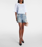 Balmain Patterned denim shorts