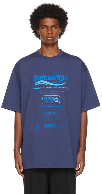 Photo: Balenciaga Navy Dry Cleaning T-Shirt