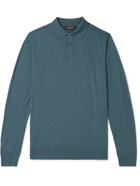 LORO PIANA - Wish Slim-Fit Virgin Wool Polo Shirt - Blue