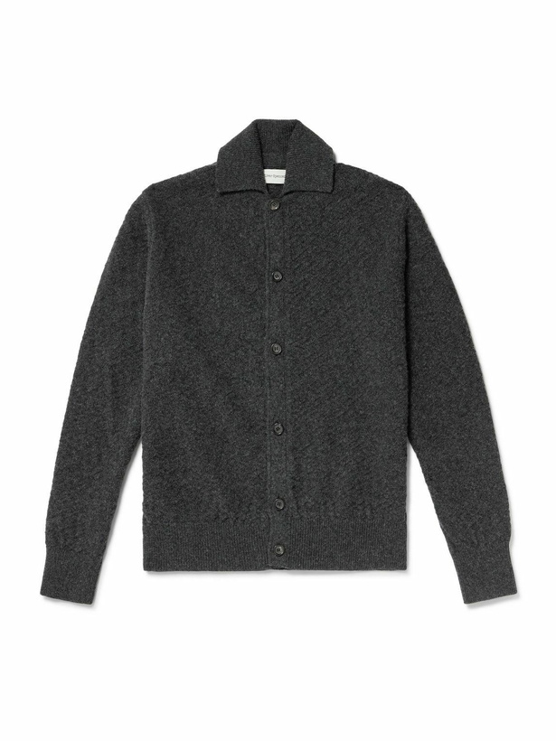 Photo: Oliver Spencer - Jarvis Jacquard-Knit Merino Wool Cardigan - Gray