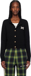 Palm Angels Black Monogram Cardigan