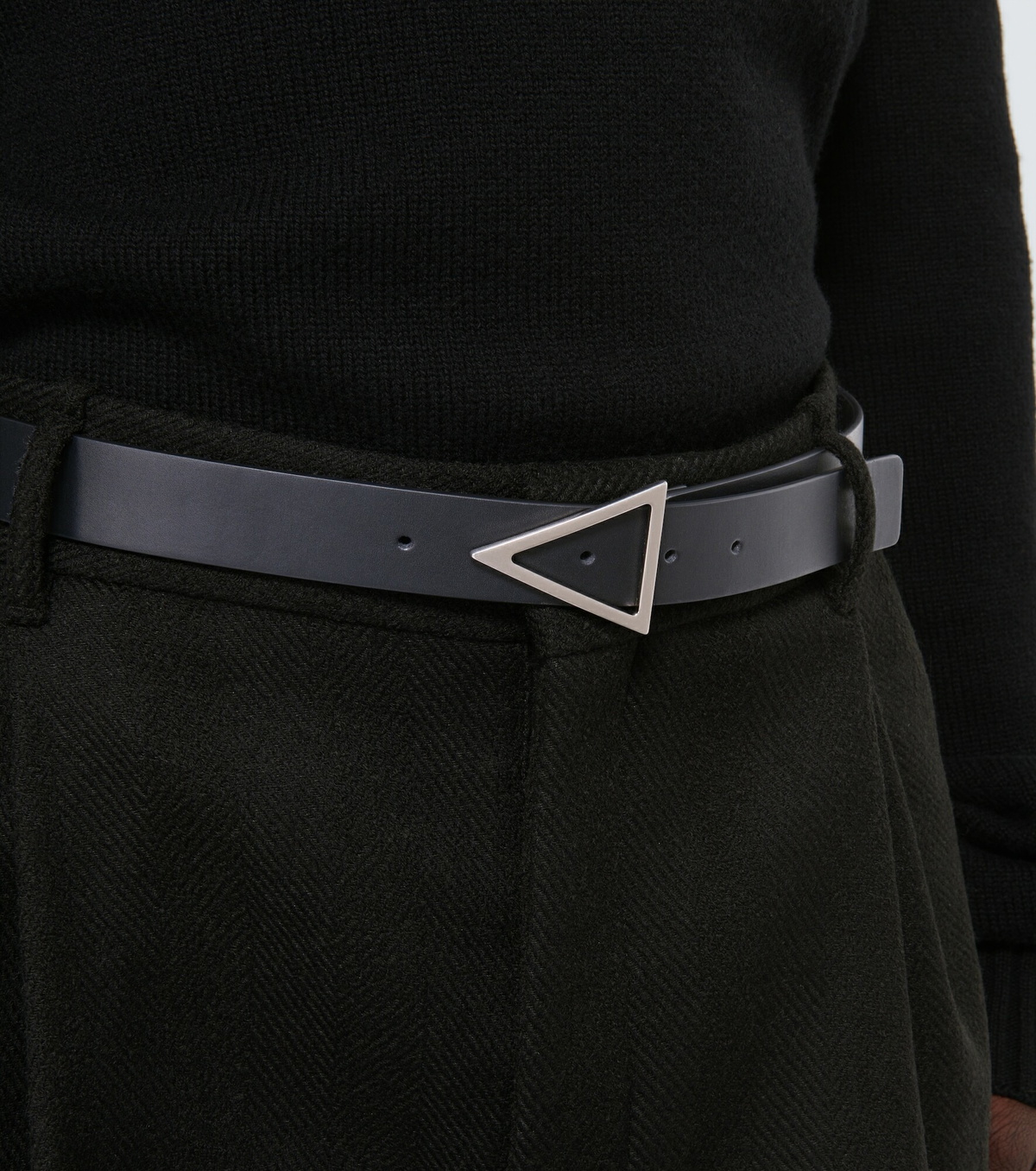 Bottega Veneta - Triangle buckle leather belt Bottega Veneta