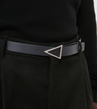 Bottega Veneta - Triangle buckle leather belt