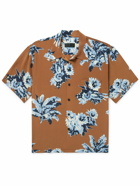 Nili Lotan - Chaplin Camp-Collar Floral-Print Silk Crepe de Chine Shirt - Brown