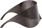 Balenciaga Black Mask Rectangular Sunglasses