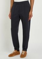 Emporio Armani Tapered-leg Jersey Sweatpants Navy
