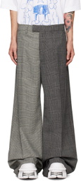 VETEMENTS Gray Split Deconstructed Tailored Trousers